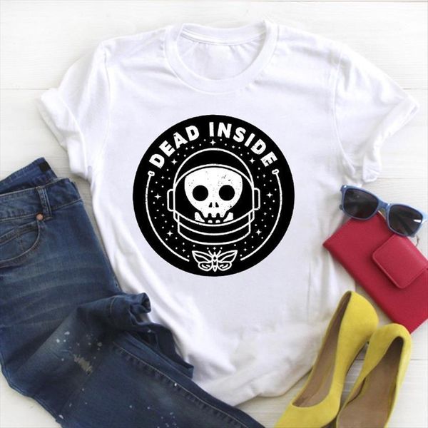 cartoon ufo skull funny women cute print fashion summer tee female clothes graphic, White
cartoon ufo skull funny women cute print fashion summer tee female clothes graphic, White