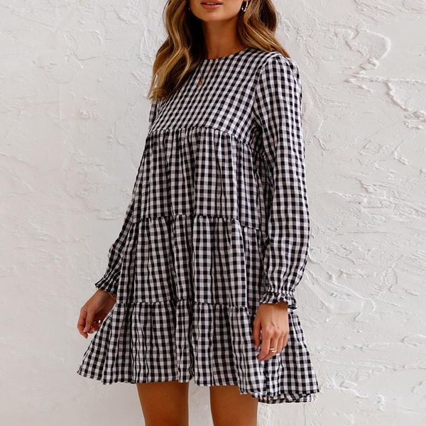 casual dresses autumn women plaid loose dress homewear o-neck long sleeve short 2021 female patchwork vestidos est, Black;gray
casual dresses autumn women plaid loose dress homewear o-neck long sleeve short 2021 female patchwork vestidos est, Black;gray