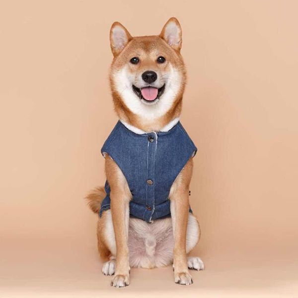 dog apparel medium and large clothes autumn winter denim sleeveless jacket akita inu golden retriever labrador coats
dog apparel medium and large clothes autumn winter denim sleeveless jacket akita inu golden retriever labrador coats