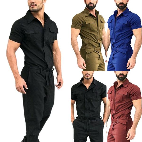 men's pants men casual romper short sleeve playsuit one piece work jumpsuit cargo long pant, Black
men's pants men casual romper short sleeve playsuit one piece work jumpsuit cargo long pant, Black