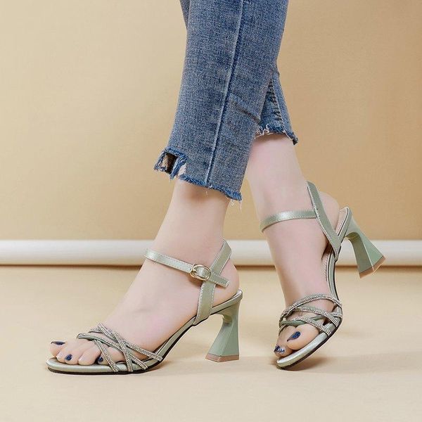 sandals suede high heel women crystal narrow band shoes summer fashion outdoor open toe, Black
sandals suede high heel women crystal narrow band shoes summer fashion outdoor open toe, Black