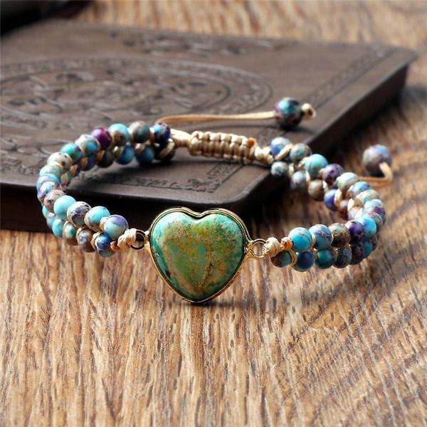 handmade natural stone boho yoga bracelet string braided heart shape jaspers charm wrap bracelets&bangles for women jewelry gift bracelets, Golden;silver
handmade natural stone boho yoga bracelet string braided heart shape jaspers charm wrap bracelets&bangles for women jewelry gift bracelets, Golden;silver