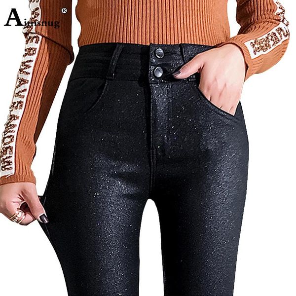 women's pants & capris aimsnug plus size high waist velvet female skinny pencil autumn and winter matte women imitation leather, Black;white
women's pants & capris aimsnug plus size high waist velvet female skinny pencil autumn and winter matte women imitation leather, Black;white