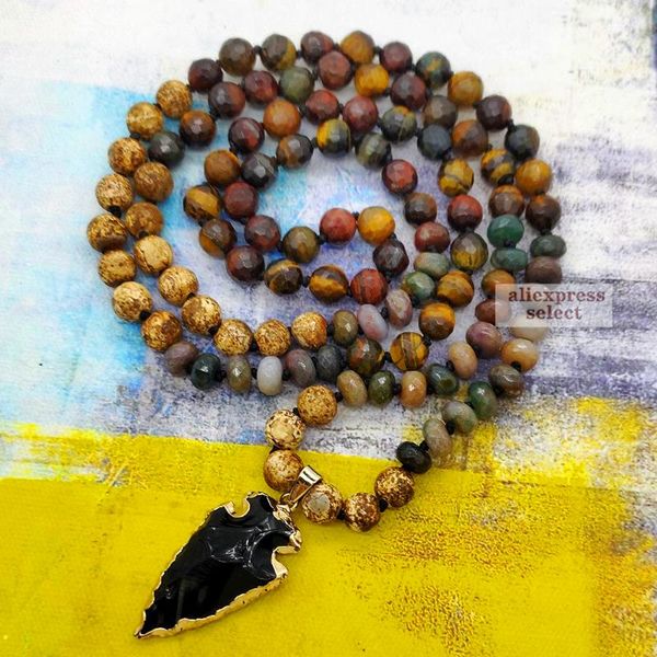 link, chain tiger eye onyx stone gilded arrowhead pendant necklace women natural bead jewelry drop, Black
link, chain tiger eye onyx stone gilded arrowhead pendant necklace women natural bead jewelry drop, Black