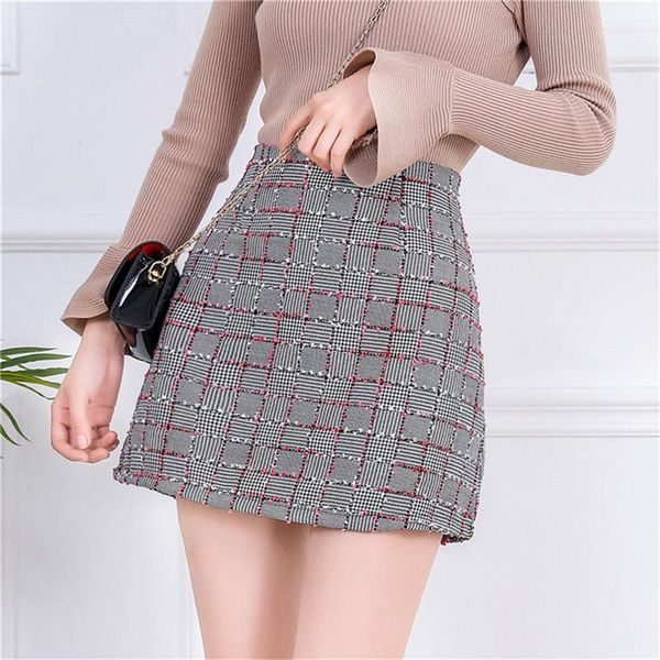 skirts autumn lattice jupe femme vintage checked mini skirt women high waist shining tassel plaid short, Black
skirts autumn lattice jupe femme vintage checked mini skirt women high waist shining tassel plaid short, Black