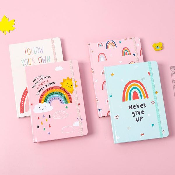 lovely colorful rainbow theme cheer up hardcover notebook a5 band planner lined paper 200p diary school office supplies notepads, Purple;pink
lovely colorful rainbow theme cheer up hardcover notebook a5 band planner lined paper 200p diary school office supplies notepads, Purple;pink