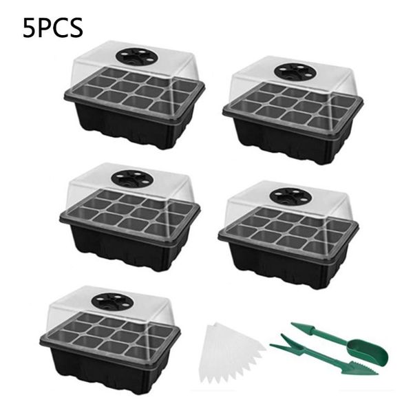 planters & pots seedling starter tray germination propagator 12 cells growing with dome base nursery yard greenhouse garden reusable plant 
planters & pots seedling starter tray germination propagator 12 cells growing with dome base nursery yard greenhouse garden reusable plant