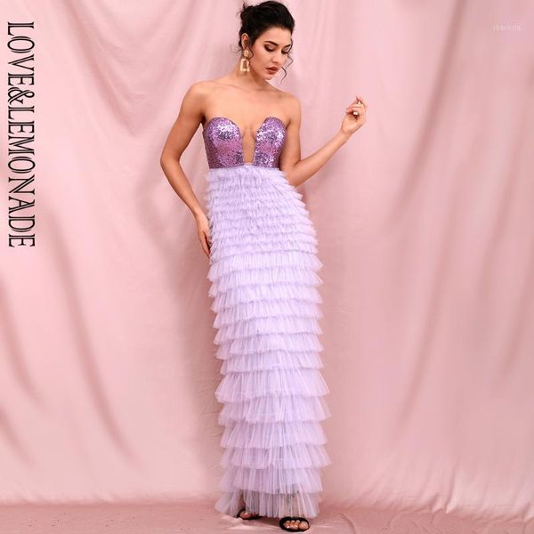 love&lemonade purple sequin tube mesh layered ruffled straight party maxi dress lm82390 casual dresses, Black;gray
love&lemonade purple sequin tube mesh layered ruffled straight party maxi dress lm82390 casual dresses, Black;gray