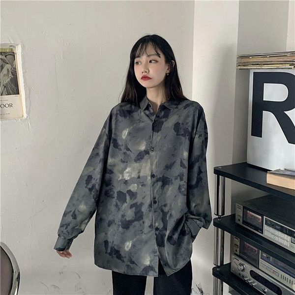women's blouses & shirts 2021 spring summer tie-dye printing blouse hong kong style long sleeve shirt harajuku fashion women button up, White
women's blouses & shirts 2021 spring summer tie-dye printing blouse hong kong style long sleeve shirt harajuku fashion women button up, White