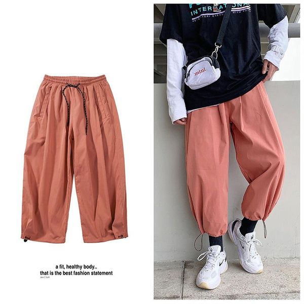 men's pants drawstring straight casual fashion solid color joggers men streetwear wild loose hip-hop trousers mens m-3xl, Black
men's pants drawstring straight casual fashion solid color joggers men streetwear wild loose hip-hop trousers mens m-3xl, Black