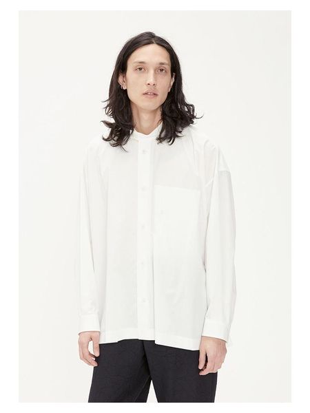 men's casual shirts collar stand-up loose oversize white shirt drop shoulder niche designer brand clothing, White;black
men's casual shirts collar stand-up loose oversize white shirt drop shoulder niche designer brand clothing, White;black