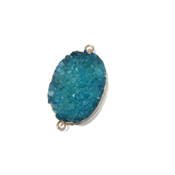 charms natural quartz agate connector fashionable oval blue temperament pendant for jewelry making diy necklace accessories 21x45mm, Bronze;silver
charms natural quartz agate connector fashionable oval blue temperament pendant for jewelry making diy necklace accessories 21x45mm, Bronze;silver