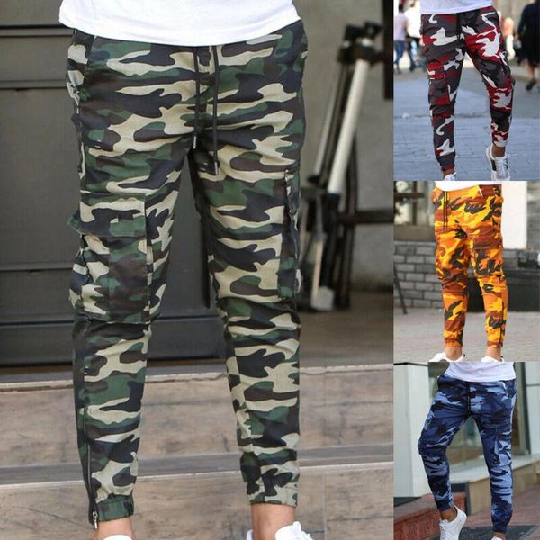 men cargo pocket outdoor camouflage pants slim fitness gym sport hip hop long male running joggers trousers bottom men's, Black
men cargo pocket outdoor camouflage pants slim fitness gym sport hip hop long male running joggers trousers bottom men's, Black