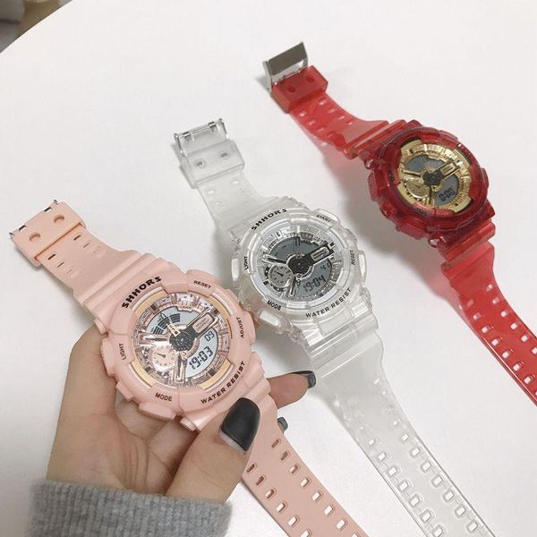 wristwatches 2021 transparent waterproof electronic watch double display men's sports couple fashion trend women, Slivery;brown
wristwatches 2021 transparent waterproof electronic watch double display men's sports couple fashion trend women, Slivery;brown