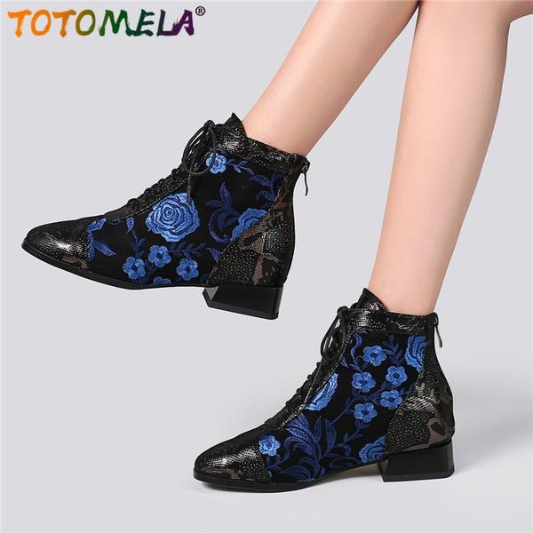boots totomela size 34-43 cow suede leather women embroidery pointed toe flower zipper autumn shoes female ankle, Black
boots totomela size 34-43 cow suede leather women embroidery pointed toe flower zipper autumn shoes female ankle, Black