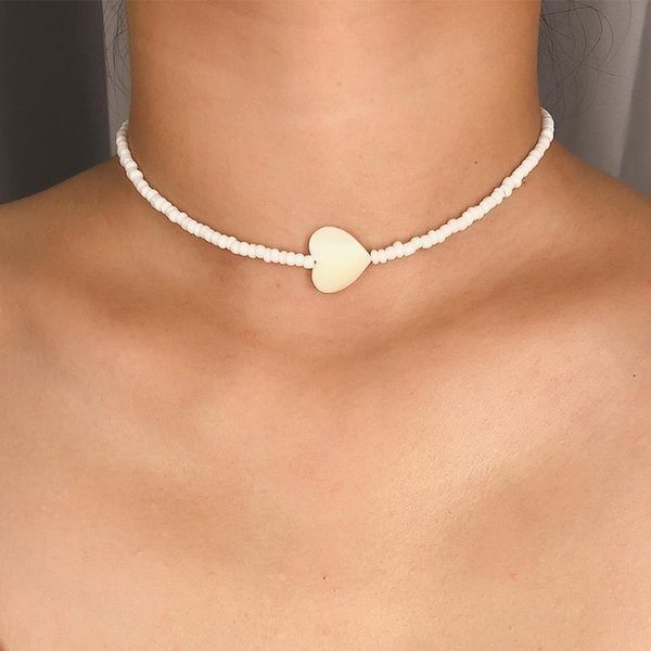chains ingemark boho kpop white bead scallop heart necklace choker neck charm sweet clavicle chain necklaces for women collar jewelry, Silver
chains ingemark boho kpop white bead scallop heart necklace choker neck charm sweet clavicle chain necklaces for women collar jewelry, Silver