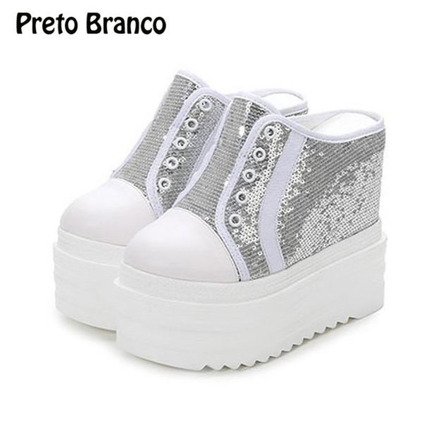 boots preto branco 2021 13 cm thick bottom super high heel wedges baotou slippers sequins fashion, Black
boots preto branco 2021 13 cm thick bottom super high heel wedges baotou slippers sequins fashion, Black
