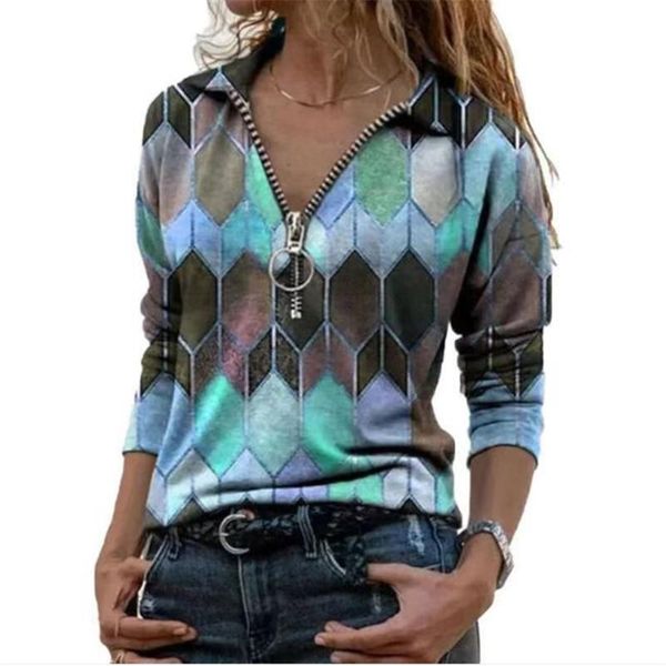 fashion style women/girl lapel half zipper digital print long sleeve t-shirt elegant casual loose tee oversize s-5xl women's, White
fashion style women/girl lapel half zipper digital print long sleeve t-shirt elegant casual loose tee oversize s-5xl women's, White