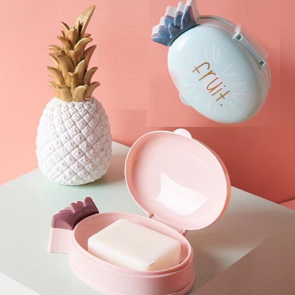 soap dishes portable cute pineapple box bathroom drain case tray travel dish organizer accessories 
soap dishes portable cute pineapple box bathroom drain case tray travel dish organizer accessories