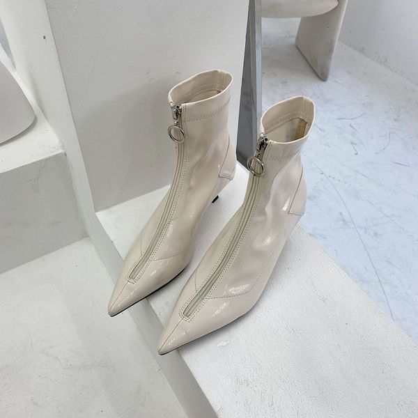 dress shoes women's ankle boots short-fashion leather pointed to zipper women's high-heeled shoes white autumn st0c, Black
dress shoes women's ankle boots short-fashion leather pointed to zipper women's high-heeled shoes white autumn st0c, Black