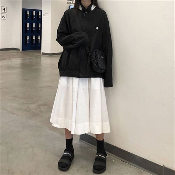 solid simple casual long sleeve hooded zipper pocket arrival female women hit all match jackets 210426, Black;brown
solid simple casual long sleeve hooded zipper pocket arrival female women hit all match jackets 210426, Black;brown