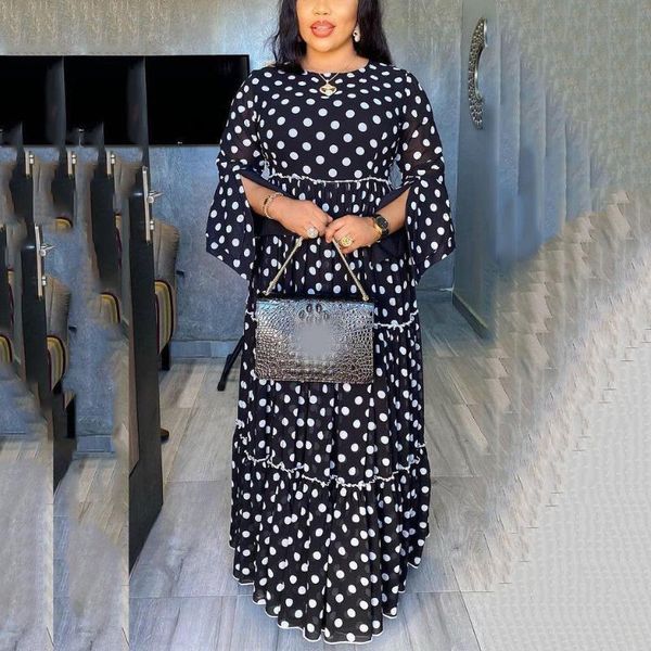 casual dresses african for women fashion africa black dot printed full sleeve floor length elegant evening night dinner long dress, Black;gray
casual dresses african for women fashion africa black dot printed full sleeve floor length elegant evening night dinner long dress, Black;gray