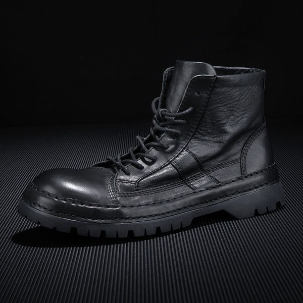 men's plush thickened martin men's short winter new warm tooling leather boots, Black
men's plush thickened martin men's short winter new warm tooling leather boots, Black