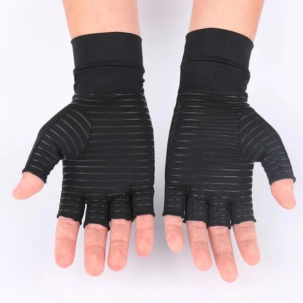 wrist support 1 pair womens mens therapy compression gloves hand arthritis joint pain relief half full finger, Black;red
wrist support 1 pair womens mens therapy compression gloves hand arthritis joint pain relief half full finger, Black;red