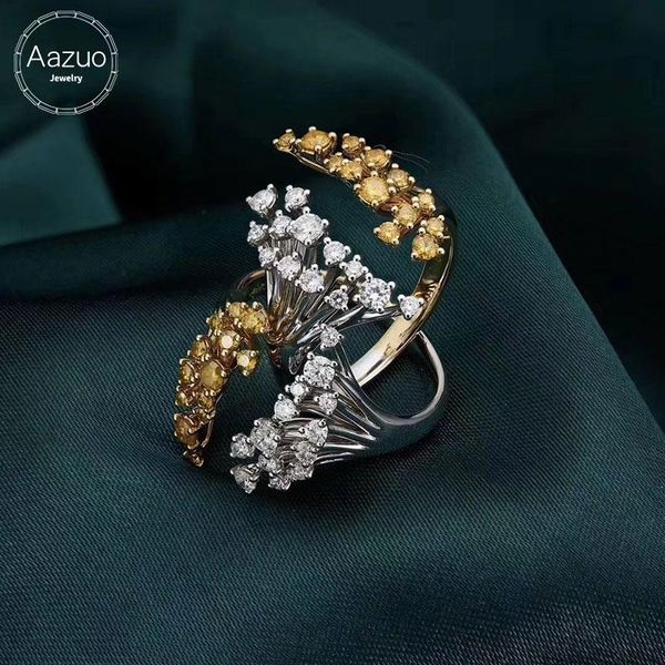 cluster rings aazuo 18k white gold yellow real diamond vintage party open ring for women natural wedding jewelry, Golden;silver
cluster rings aazuo 18k white gold yellow real diamond vintage party open ring for women natural wedding jewelry, Golden;silver