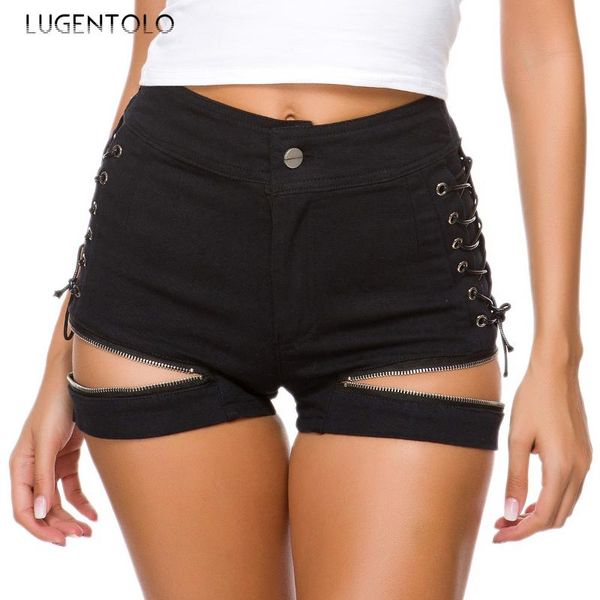 women's jeans lugentolo short women summer balck high waist fake zippers straight fashion womens shorts, Blue
women's jeans lugentolo short women summer balck high waist fake zippers straight fashion womens shorts, Blue