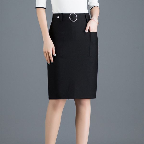spring new arrival button ladies skirts high-waist back-split office skirts womens with pockets & metal ring 210319, Black
spring new arrival button ladies skirts high-waist back-split office skirts womens with pockets & metal ring 210319, Black
