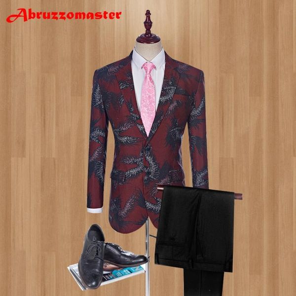 men's suits & blazers design printed groom tuxedos 2 buttons groomsman suit custom made man stage wear wedding (jacket+pants), White;black
men's suits & blazers design printed groom tuxedos 2 buttons groomsman suit custom made man stage wear wedding (jacket+pants), White;black