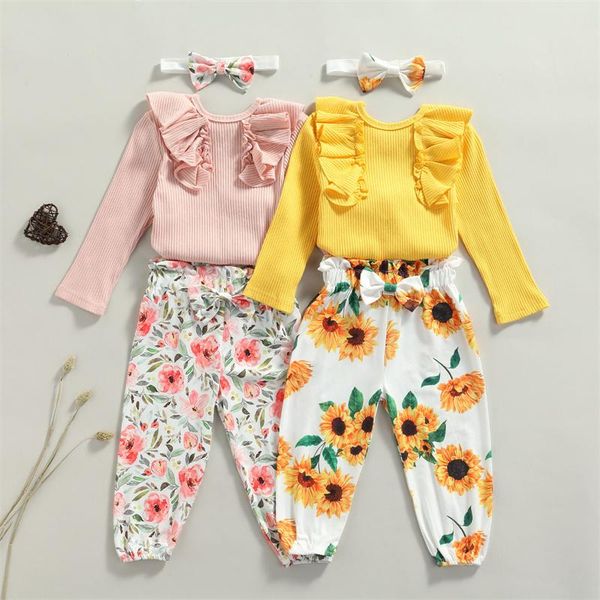 clothing sets 3pcs baby girls autumn tracksuit toddlers kid solid color long sleeves frilly blouse + flower print pants headband, White
clothing sets 3pcs baby girls autumn tracksuit toddlers kid solid color long sleeves frilly blouse + flower print pants headband, White