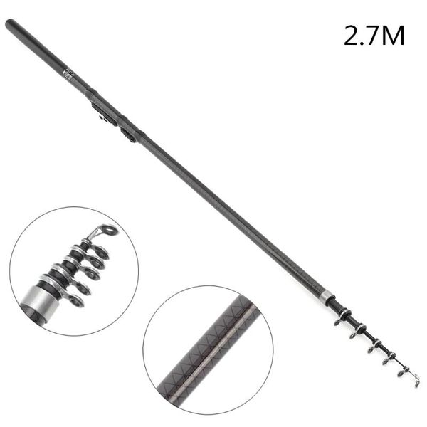 2.7m smooth and durable rock carp fishing rod 5 section carbon fiber surf spinning pole boat rods
2.7m smooth and durable rock carp fishing rod 5 section carbon fiber surf spinning pole boat rods