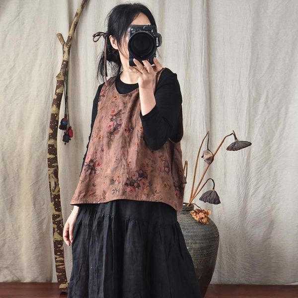 women's vests women loose linen printed vest waistcoat female print flax 2021 summer autumn, Black;white
women's vests women loose linen printed vest waistcoat female print flax 2021 summer autumn, Black;white