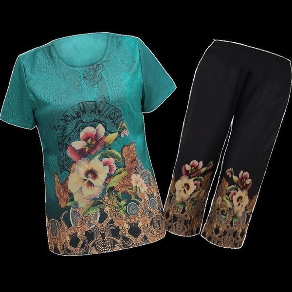 summer casual suit short women tracksuits sleeved t shirt nine pants two piece outfits sets womens printed pullovers plus size, Gray
summer casual suit short women tracksuits sleeved t shirt nine pants two piece outfits sets womens printed pullovers plus size, Gray