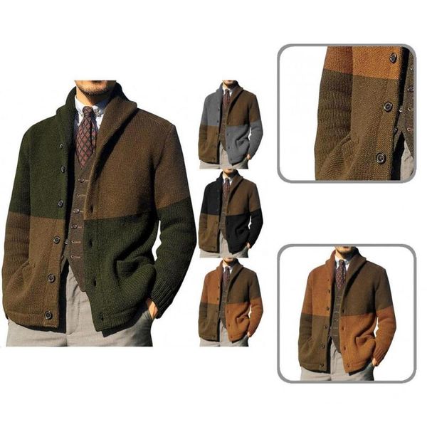 men's sweaters men sweater coat knitted casual turndown collar handsome buttons cardigan, White;black
men's sweaters men sweater coat knitted casual turndown collar handsome buttons cardigan, White;black