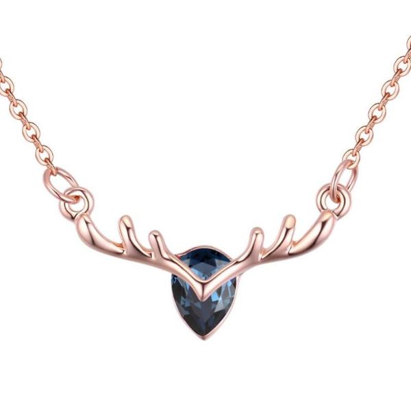 pendant necklaces 8seasons crystal necklace rose gold ink blue fuchsia christmas reindeer deer horn/ antler jewelry 40cm(15 6/8") long,, Silver
pendant necklaces 8seasons crystal necklace rose gold ink blue fuchsia christmas reindeer deer horn/ antler jewelry 40cm(15 6/8") long,, Silver