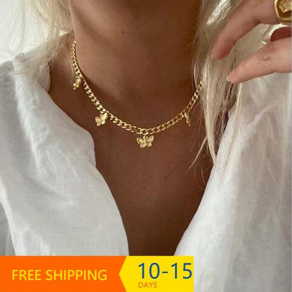 chokers vintage fashion clavicle statement butterfly pendant necklace gold color cuban link choker neck chains for women jewelry gift, Golden;silver
chokers vintage fashion clavicle statement butterfly pendant necklace gold color cuban link choker neck chains for women jewelry gift, Golden;silver