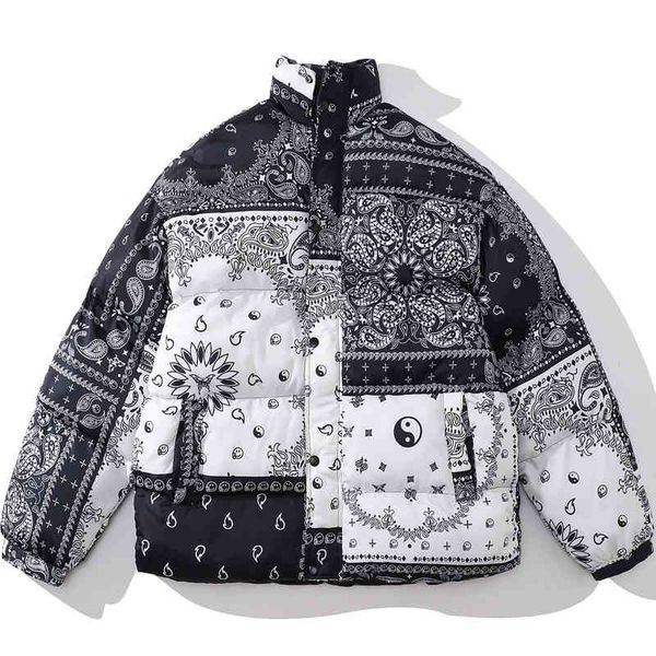 men cashew parka korean oversize stitching black white puffer et fashion printing graffiti coats hip hop loose streetwear, Black;brown
men cashew parka korean oversize stitching black white puffer et fashion printing graffiti coats hip hop loose streetwear, Black;brown