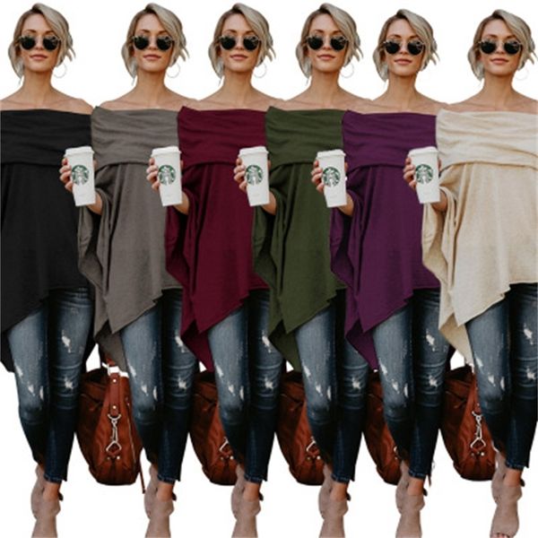 women's one neck off shoulder irregular t-shirt, White
women's one neck off shoulder irregular t-shirt, White