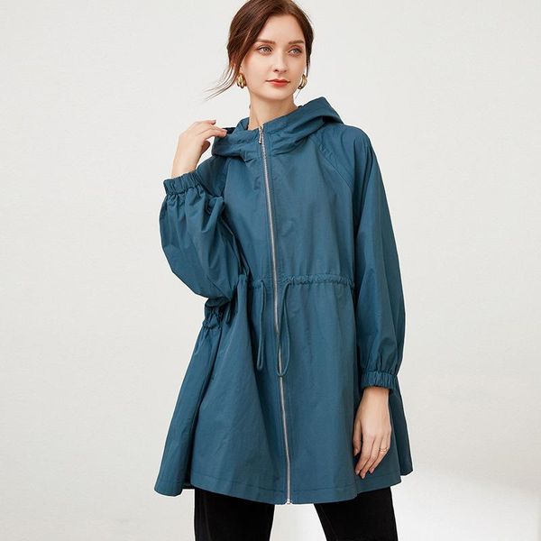 women's trench coats lady plus size hooded coat for women 2021 autumn hoodies elastic waist loose wind proof outwear female clothing, Tan;black
women's trench coats lady plus size hooded coat for women 2021 autumn hoodies elastic waist loose wind proof outwear female clothing, Tan;black