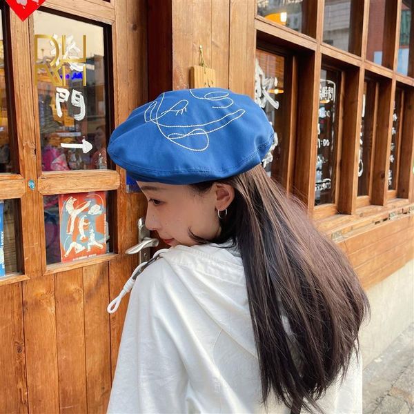 berets beret hats women autumn winter corduroy retro embroidery cartoon casquette octagonal painter sboy cap korean 2021, Blue;gray
berets beret hats women autumn winter corduroy retro embroidery cartoon casquette octagonal painter sboy cap korean 2021, Blue;gray