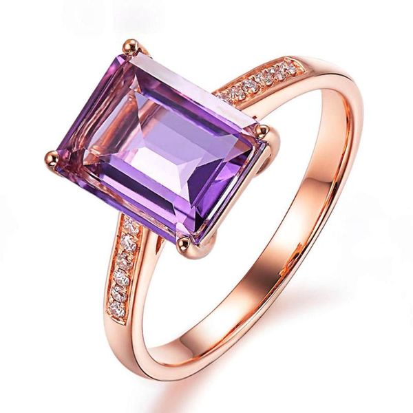 square amethyst gemstones crystal rings for women rose gold color zircon diamond bague elegant jewelry bijou girlfriend gift cluster, Golden;silver
square amethyst gemstones crystal rings for women rose gold color zircon diamond bague elegant jewelry bijou girlfriend gift cluster, Golden;silver