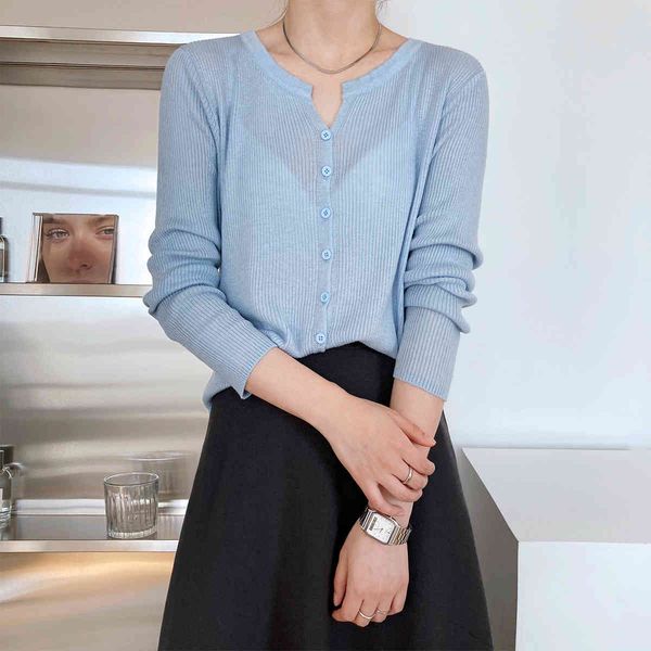 women's suits & blazers v-neck thin knitwear sweater 2021 early spring casual solid single breasted coat korean outwear exap, White;black
women's suits & blazers v-neck thin knitwear sweater 2021 early spring casual solid single breasted coat korean outwear exap, White;black