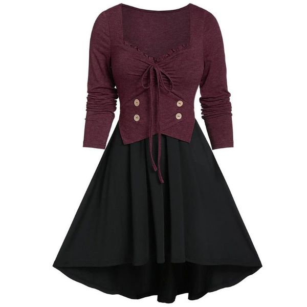 casual dresses women dress ladies spring autumn plus size solid evening party bandage irregular long sleeve button vestido, Black;gray
casual dresses women dress ladies spring autumn plus size solid evening party bandage irregular long sleeve button vestido, Black;gray