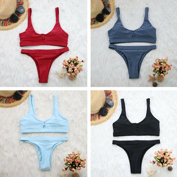 women's swimwear women biquini 2021 padded pure color bathing sports clothes summer push-up triangle swimsuit maillot de bain beach 2pc, White;black
women's swimwear women biquini 2021 padded pure color bathing sports clothes summer push-up triangle swimsuit maillot de bain beach 2pc, White;black
