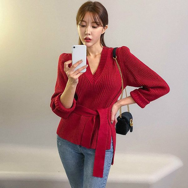hoodie pull strong femme sleeve sweater winter clothes low-cut cross-side cross design knitted thin waist lace up, Black
hoodie pull strong femme sleeve sweater winter clothes low-cut cross-side cross design knitted thin waist lace up, Black