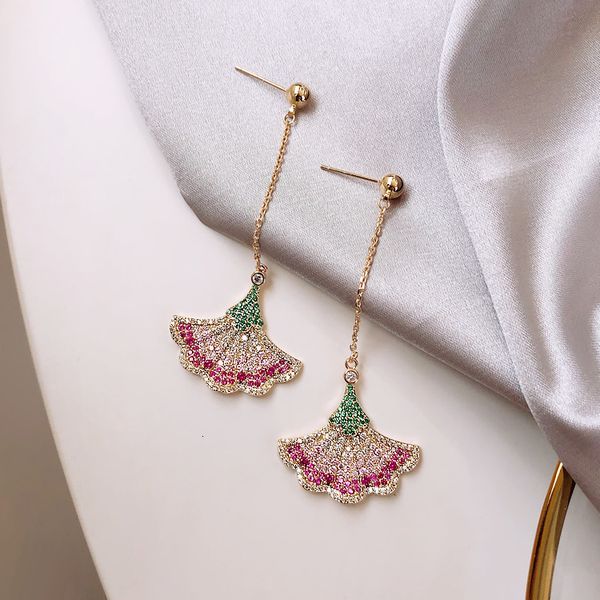 earrings korean fan-shaped super fairy color petals diamond silver needle earrings net red long tassel skirt, Golden;silver
earrings korean fan-shaped super fairy color petals diamond silver needle earrings net red long tassel skirt, Golden;silver