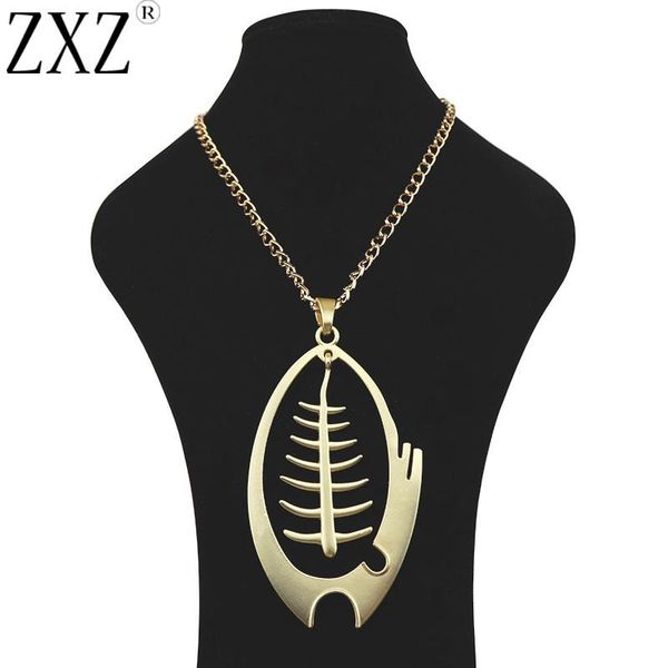 chains zxz magold fashion metal abstract 3d fish bone skeleton halloween jewelry charm pendant necklace on long link chain lagenlook, Silver
chains zxz magold fashion metal abstract 3d fish bone skeleton halloween jewelry charm pendant necklace on long link chain lagenlook, Silver